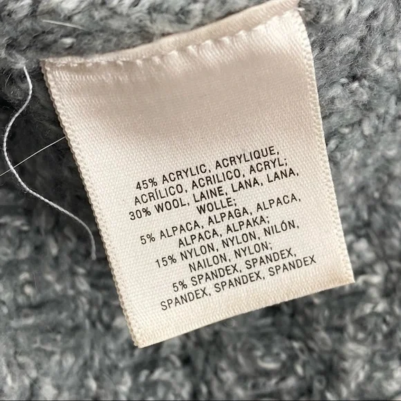 Anthropologie Seen Worn Kept Sz XS Grey Alpaca Chunky Vest Sweater - Picture 6 of 7